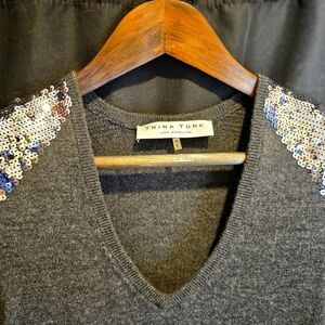 Trina Turk Top Sleeveless Womens Sequence Size M